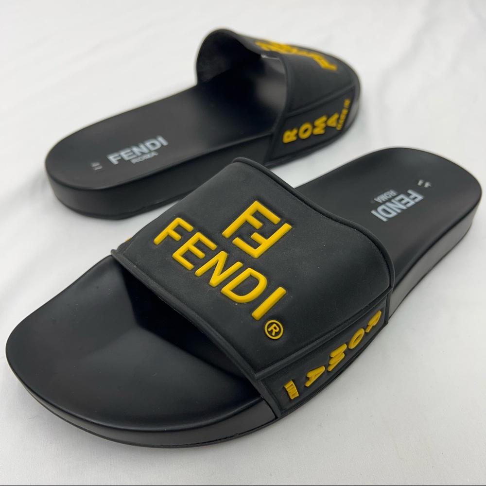 Authentic Fendi Pool Slides Black Eva Waterproof … - image 3